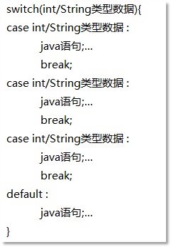 switch語句完整結(jié)構(gòu)