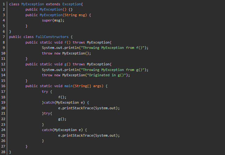 Java編程之如何創(chuàng)建自定義異常
